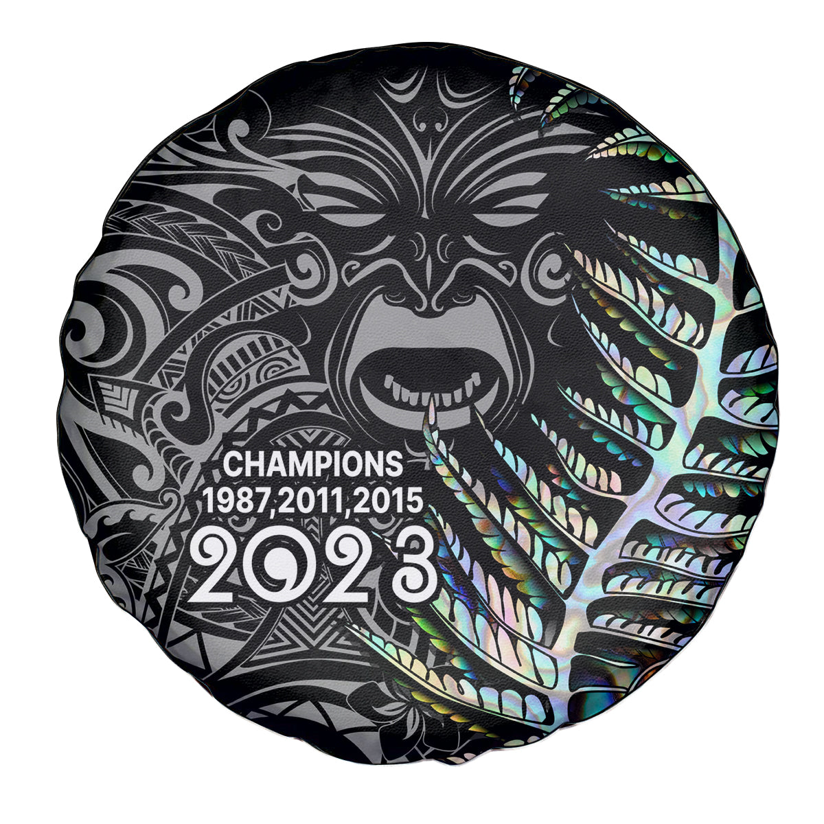 New Zealand Rugby Spare Tire Cover NZ Black Fern Champions History With Papua Shell - Vibe Hoodie Shop