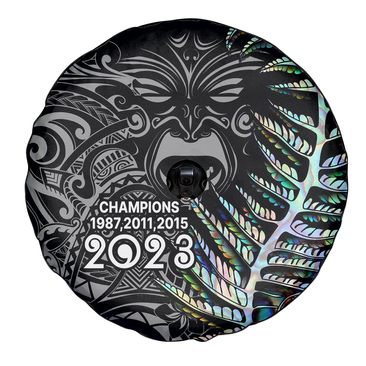New Zealand Rugby Spare Tire Cover NZ Black Fern Champions History With Papua Shell - Vibe Hoodie Shop