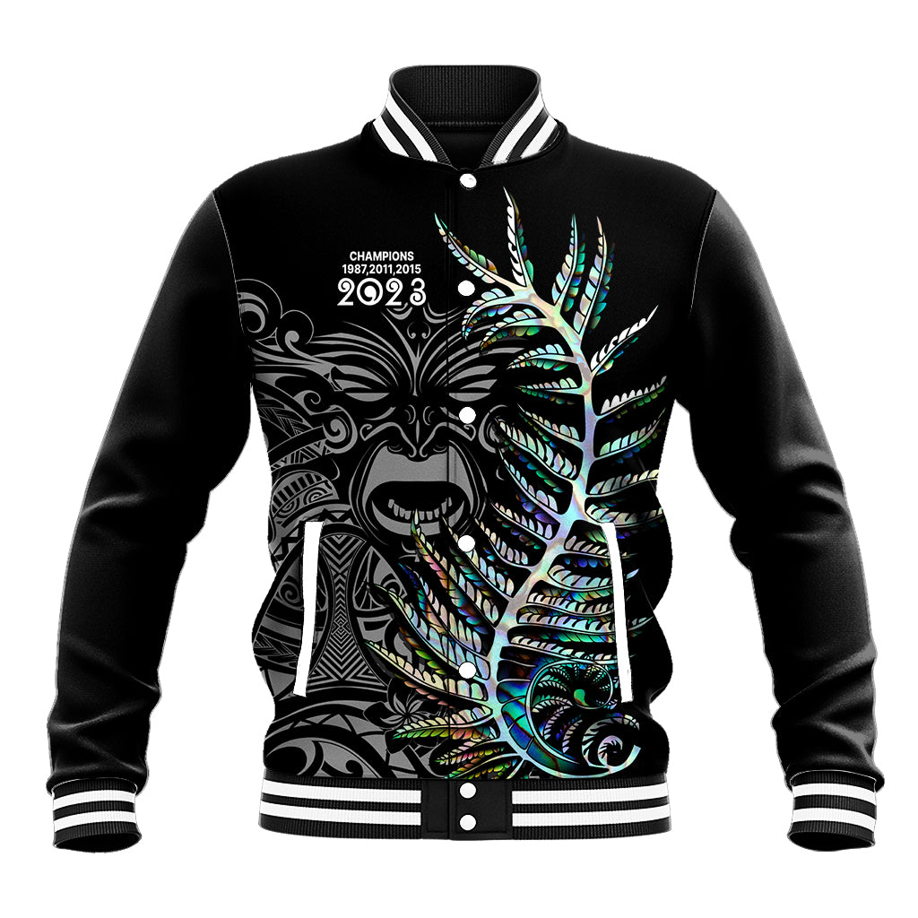 Custom New Zealand Rugby Baseball Jacket NZ Black Fern Champions History With Papua Shell - Vibe Hoodie Shop