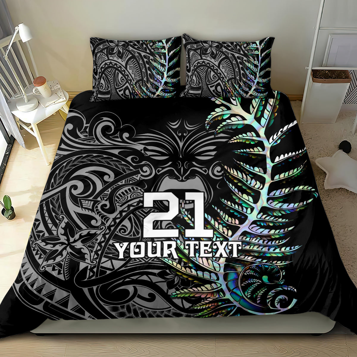 Custom New Zealand Rugby Bedding Set NZ Black Fern Champions History With Papua Shell - Vibe Hoodie Shop