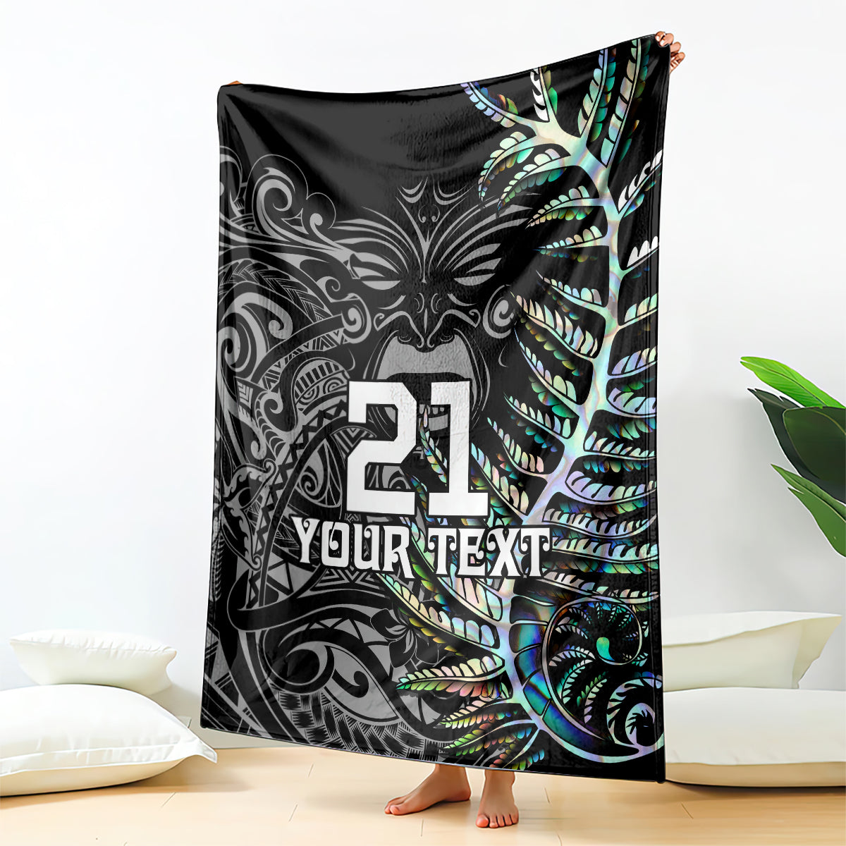 Custom New Zealand Rugby Blanket NZ Black Fern Champions History With Papua Shell - Vibe Hoodie Shop