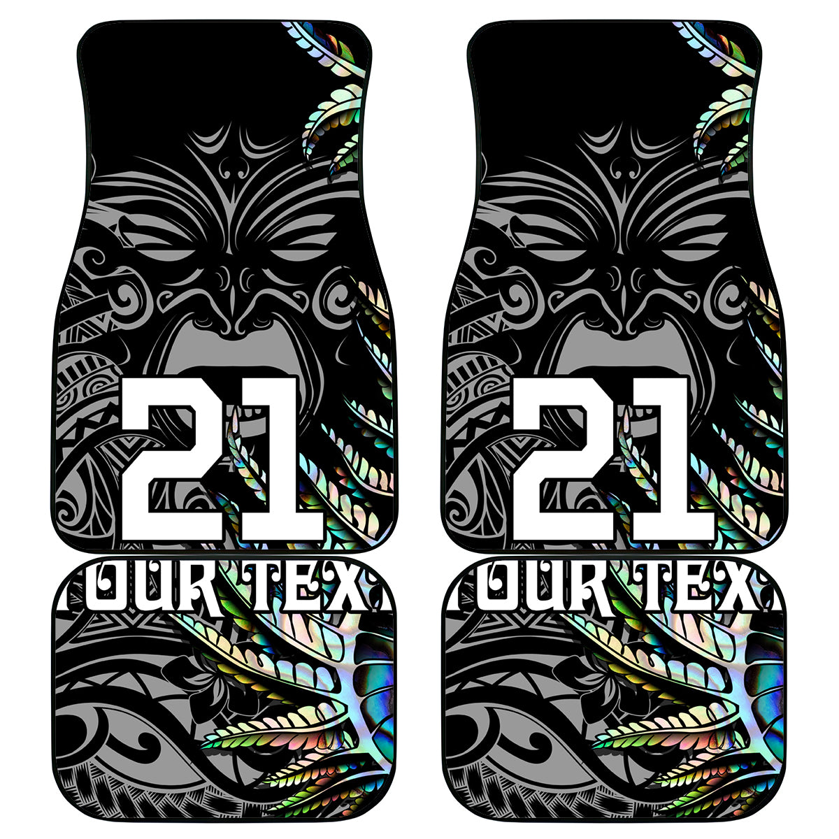 custom-new-zealand-rugby-car-mats-nz-black-fern-champions-history-with-papua-shell