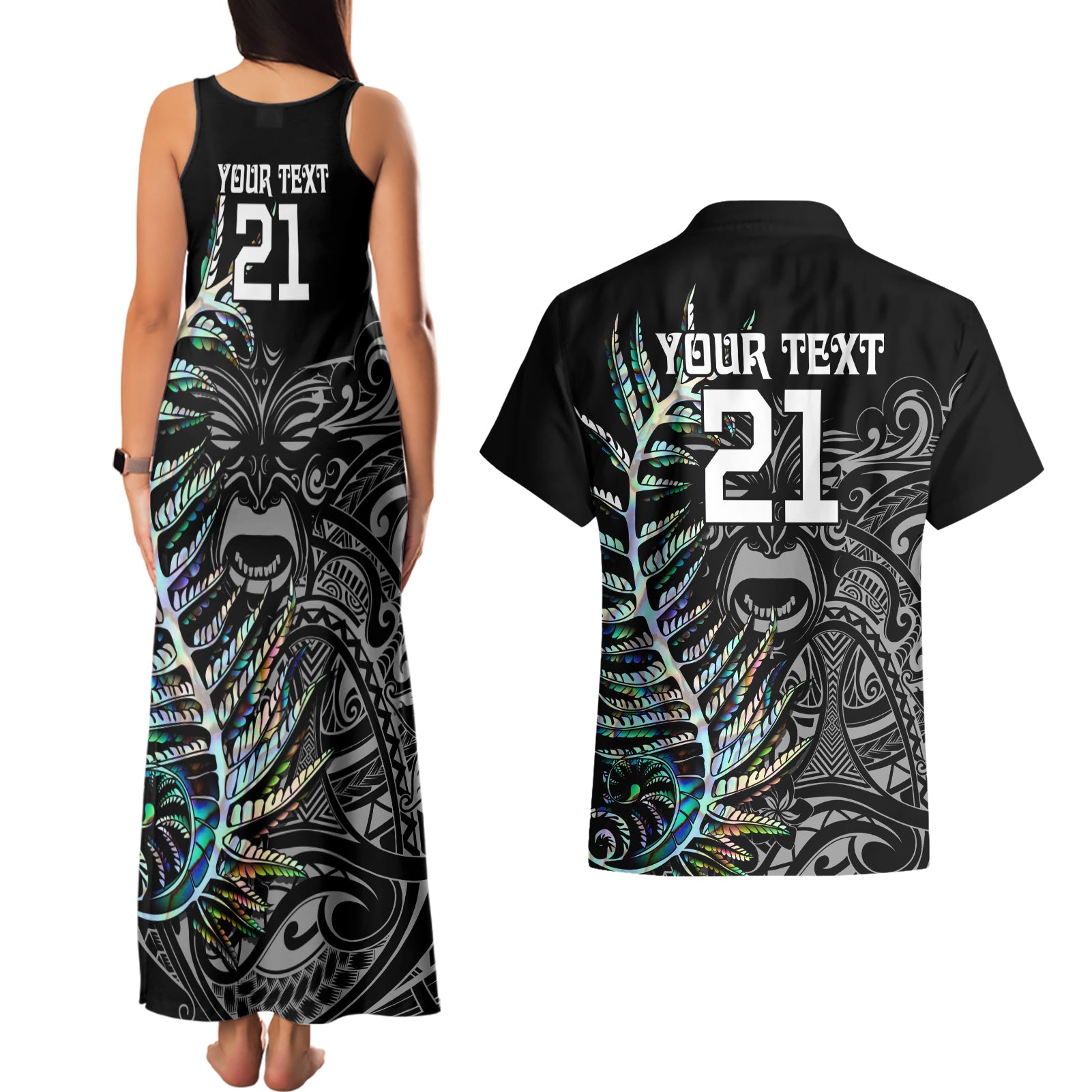 custom-new-zealand-rugby-couples-matching-tank-maxi-dress-and-hawaiian-shirt-nz-black-fern-champions-history-with-papua-shell