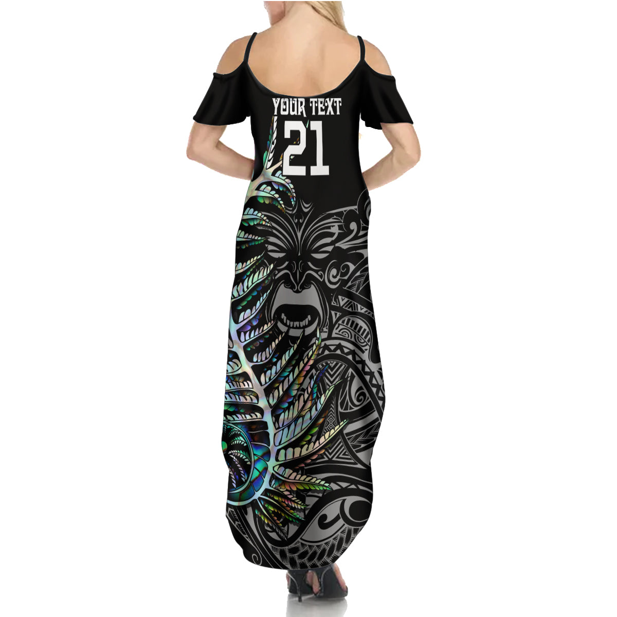 custom-new-zealand-rugby-family-matching-summer-maxi-dress-and-hawaiian-shirt-nz-black-fern-champions-history-with-papua-shell