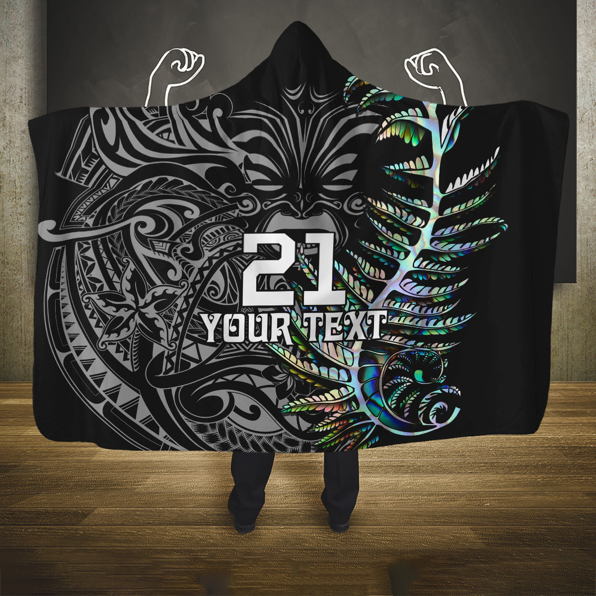 custom-new-zealand-rugby-hooded-blanket-nz-black-fern-champions-history-with-papua-shell