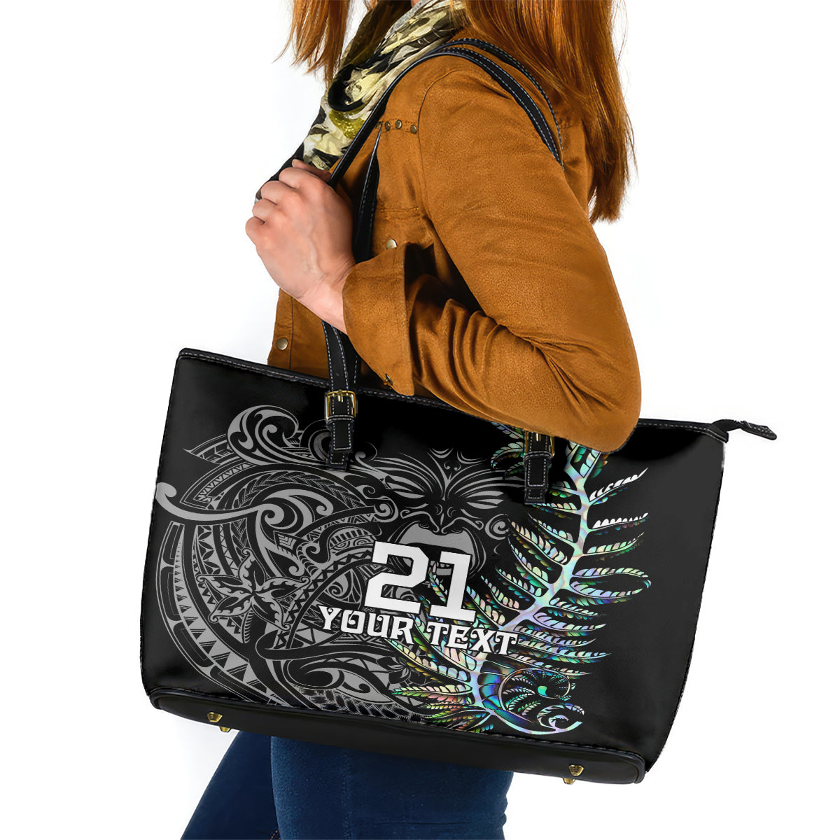 custom-new-zealand-rugby-leather-tote-bag-nz-black-fern-champions-history-with-papua-shell