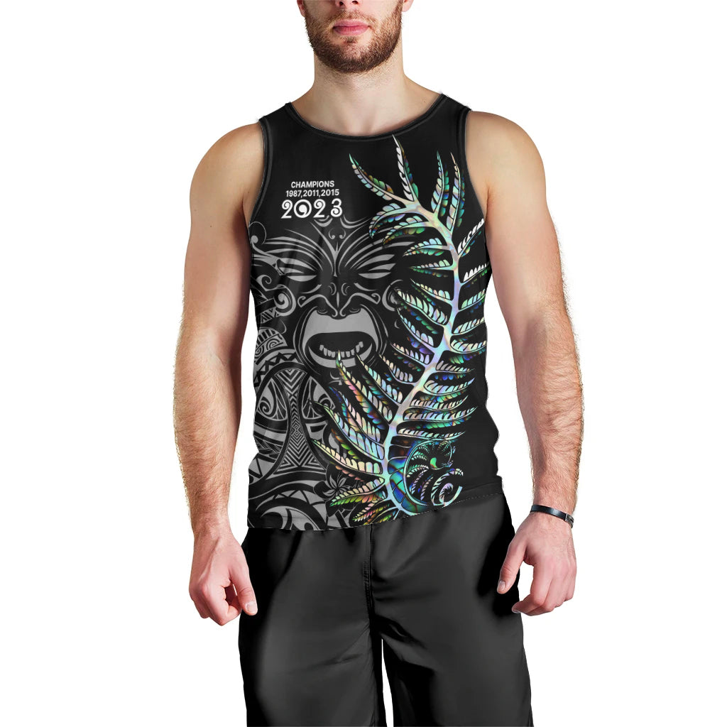 Custom New Zealand Rugby Men Tank Top NZ Black Fern Champions History With Papua Shell - Vibe Hoodie Shop