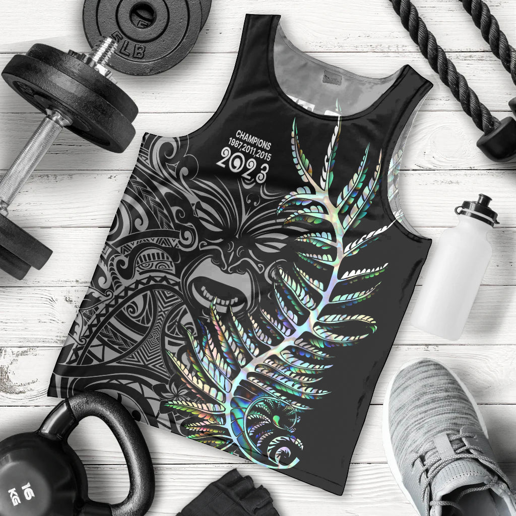 Custom New Zealand Rugby Men Tank Top NZ Black Fern Champions History With Papua Shell - Vibe Hoodie Shop