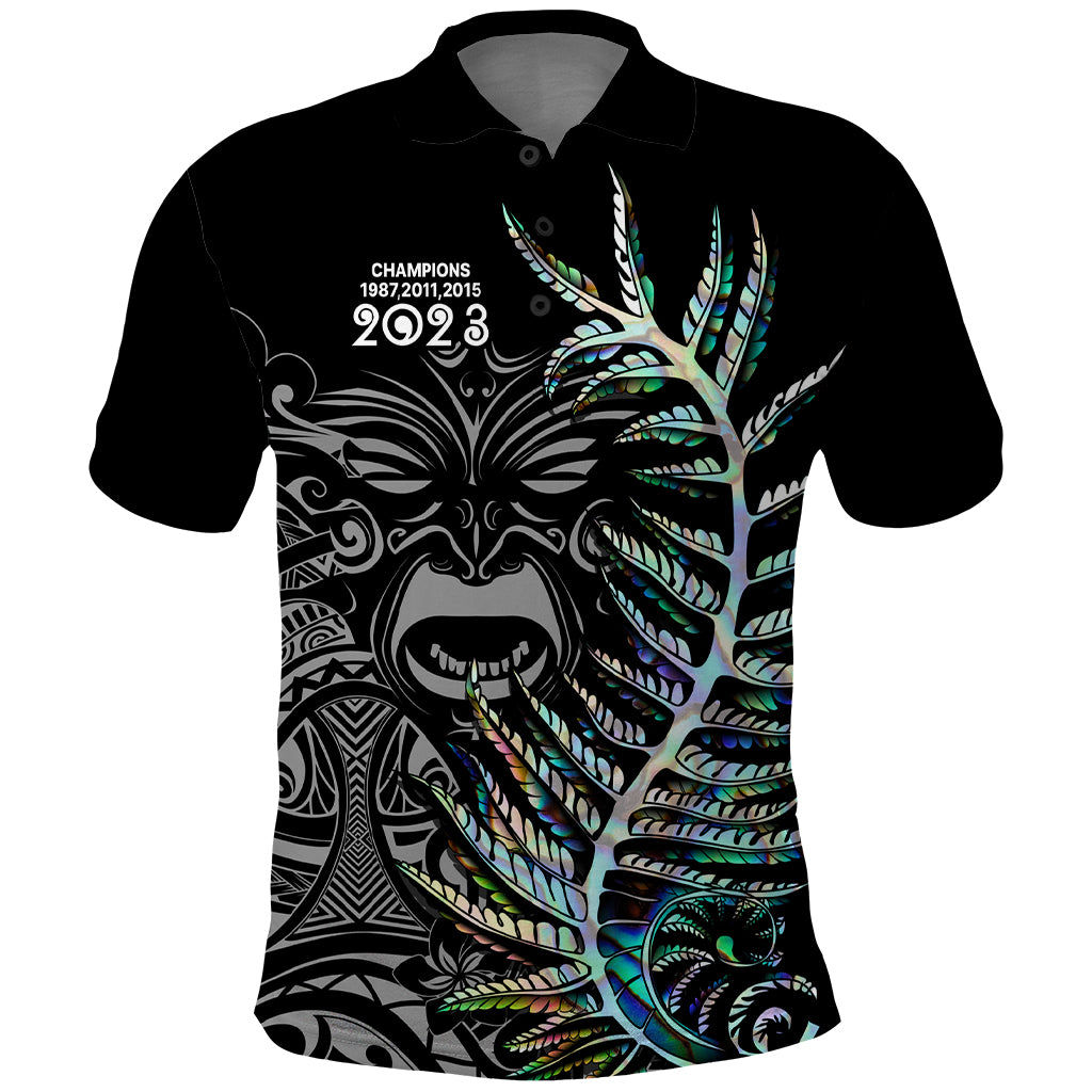 Custom New Zealand Rugby Polo Shirt NZ Black Fern Champions History With Papua Shell LT9 - Vibe Hoodie Shop