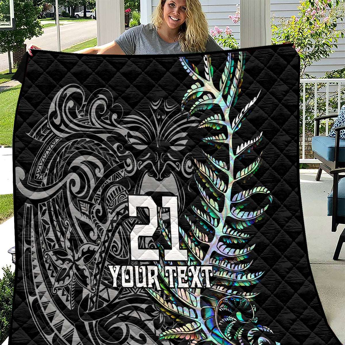 Custom New Zealand Rugby Quilt NZ Black Fern Champions History With Papua Shell - Vibe Hoodie Shop