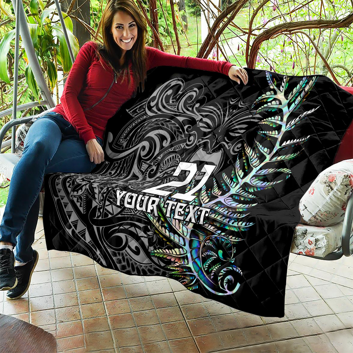 Custom New Zealand Rugby Quilt NZ Black Fern Champions History With Papua Shell - Vibe Hoodie Shop