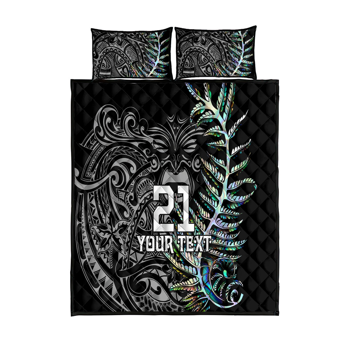 Custom New Zealand Rugby Quilt Bed Set NZ Black Fern Champions History With Papua Shell - Vibe Hoodie Shop