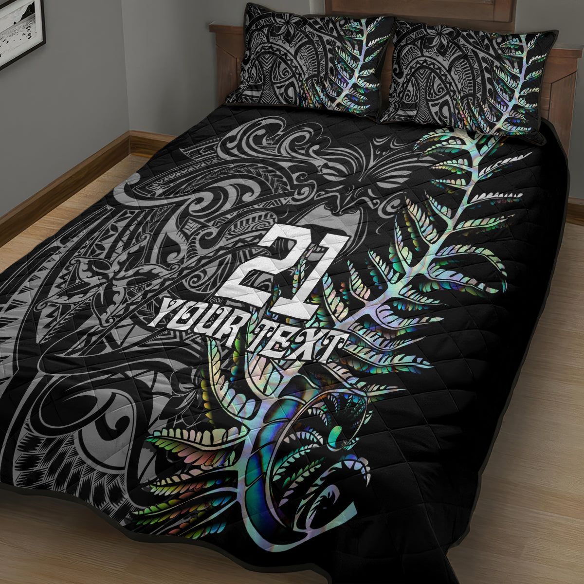 Custom New Zealand Rugby Quilt Bed Set NZ Black Fern Champions History With Papua Shell - Vibe Hoodie Shop