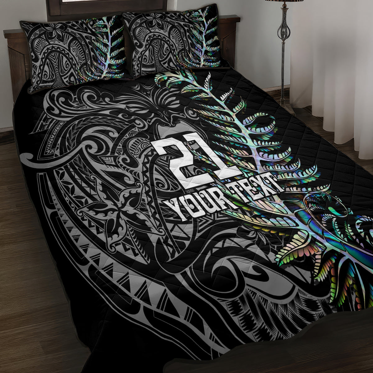 Custom New Zealand Rugby Quilt Bed Set NZ Black Fern Champions History With Papua Shell - Vibe Hoodie Shop