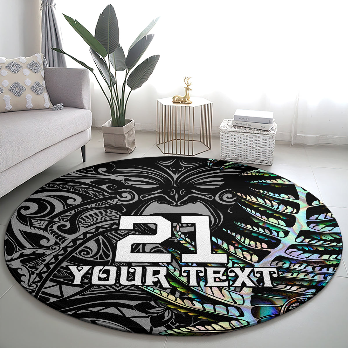 custom-new-zealand-rugby-round-carpet-nz-black-fern-champions-history-with-papua-shell