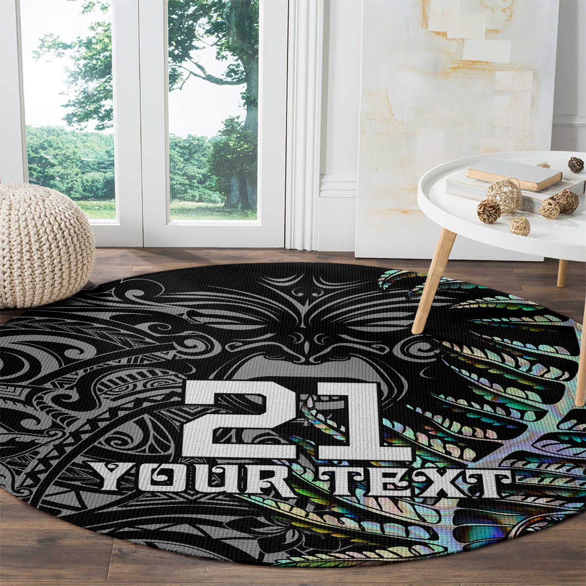 custom-new-zealand-rugby-round-carpet-nz-black-fern-champions-history-with-papua-shell