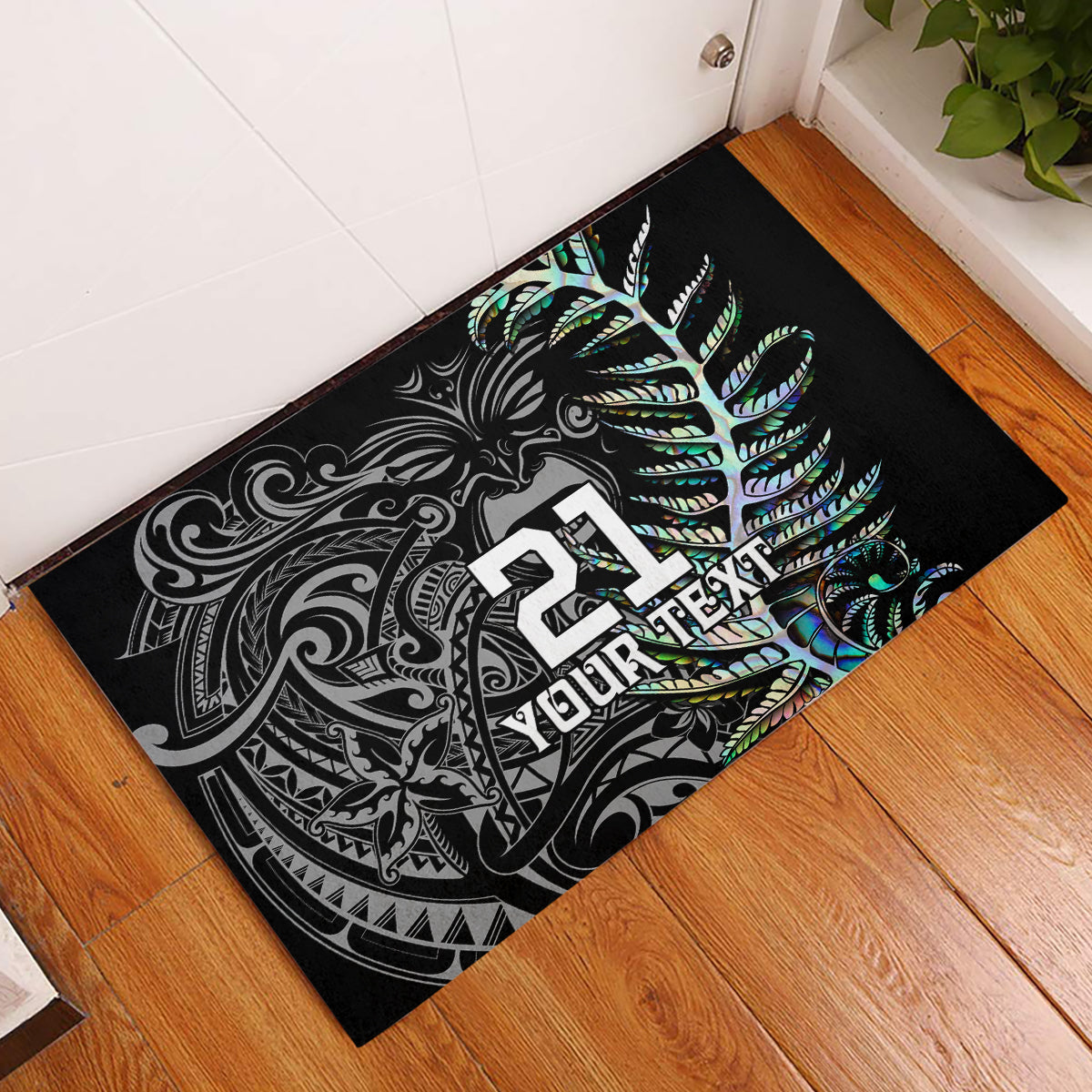 custom-new-zealand-rugby-rubber-doormat-nz-black-fern-champions-history-with-papua-shell