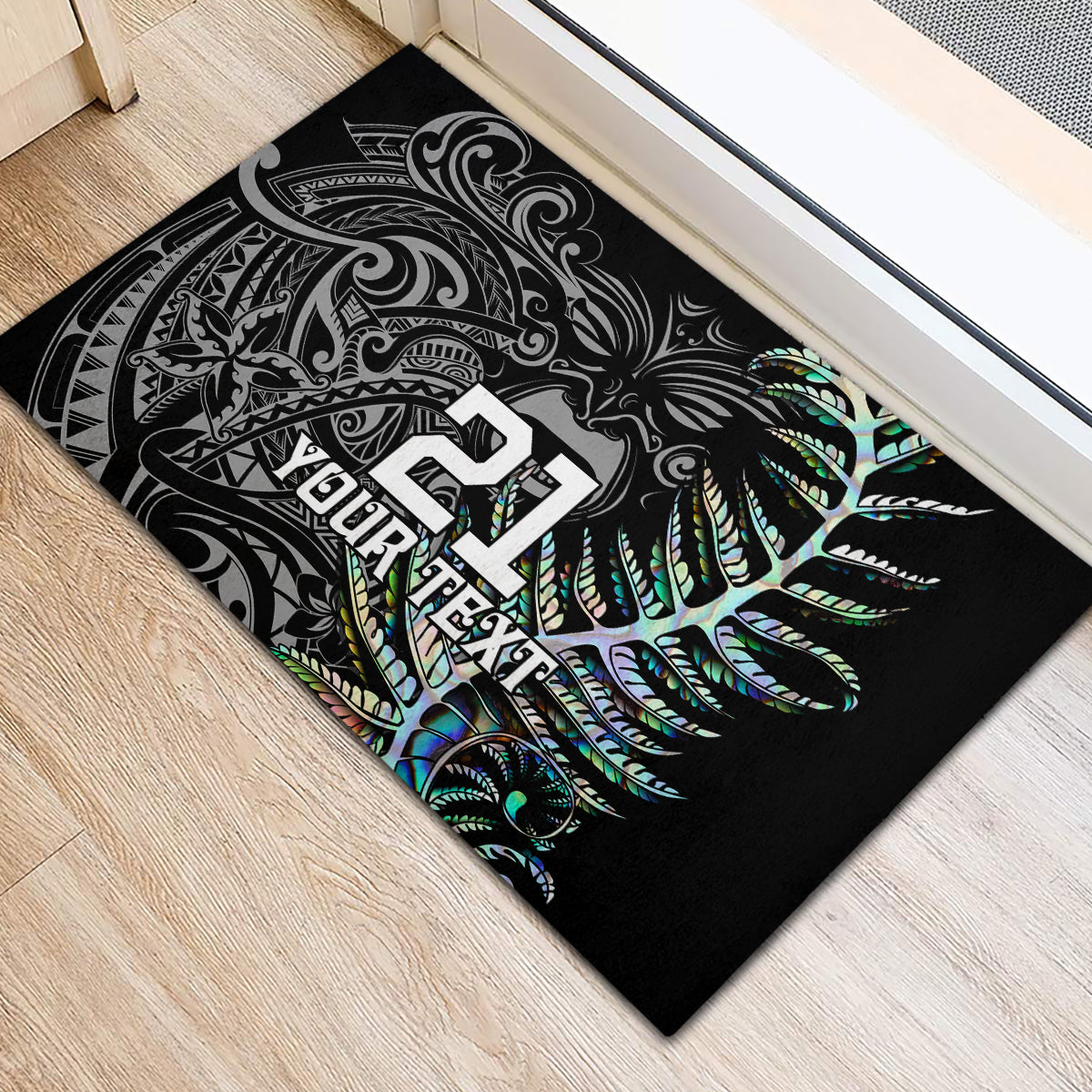 custom-new-zealand-rugby-rubber-doormat-nz-black-fern-champions-history-with-papua-shell