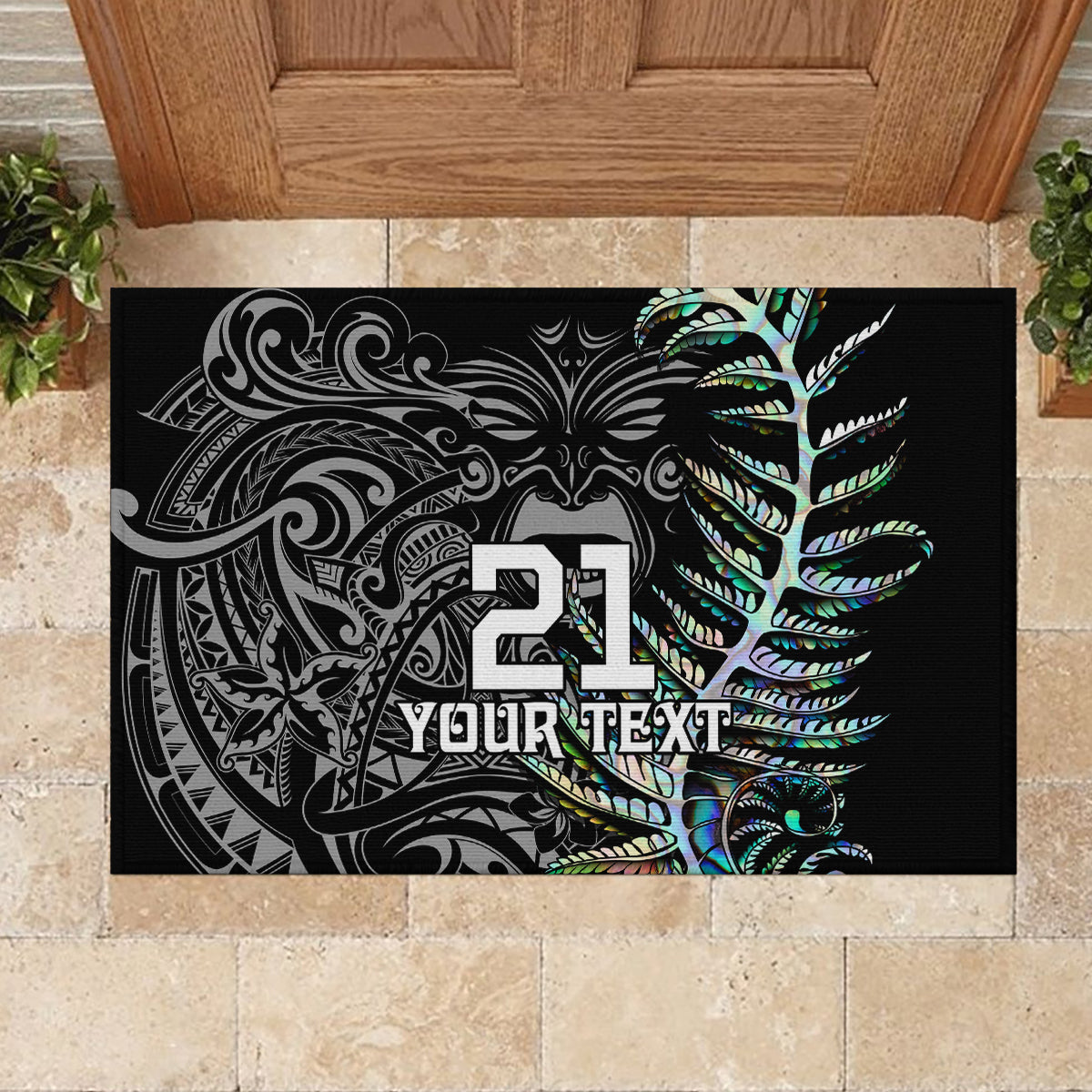 custom-new-zealand-rugby-rubber-doormat-nz-black-fern-champions-history-with-papua-shell