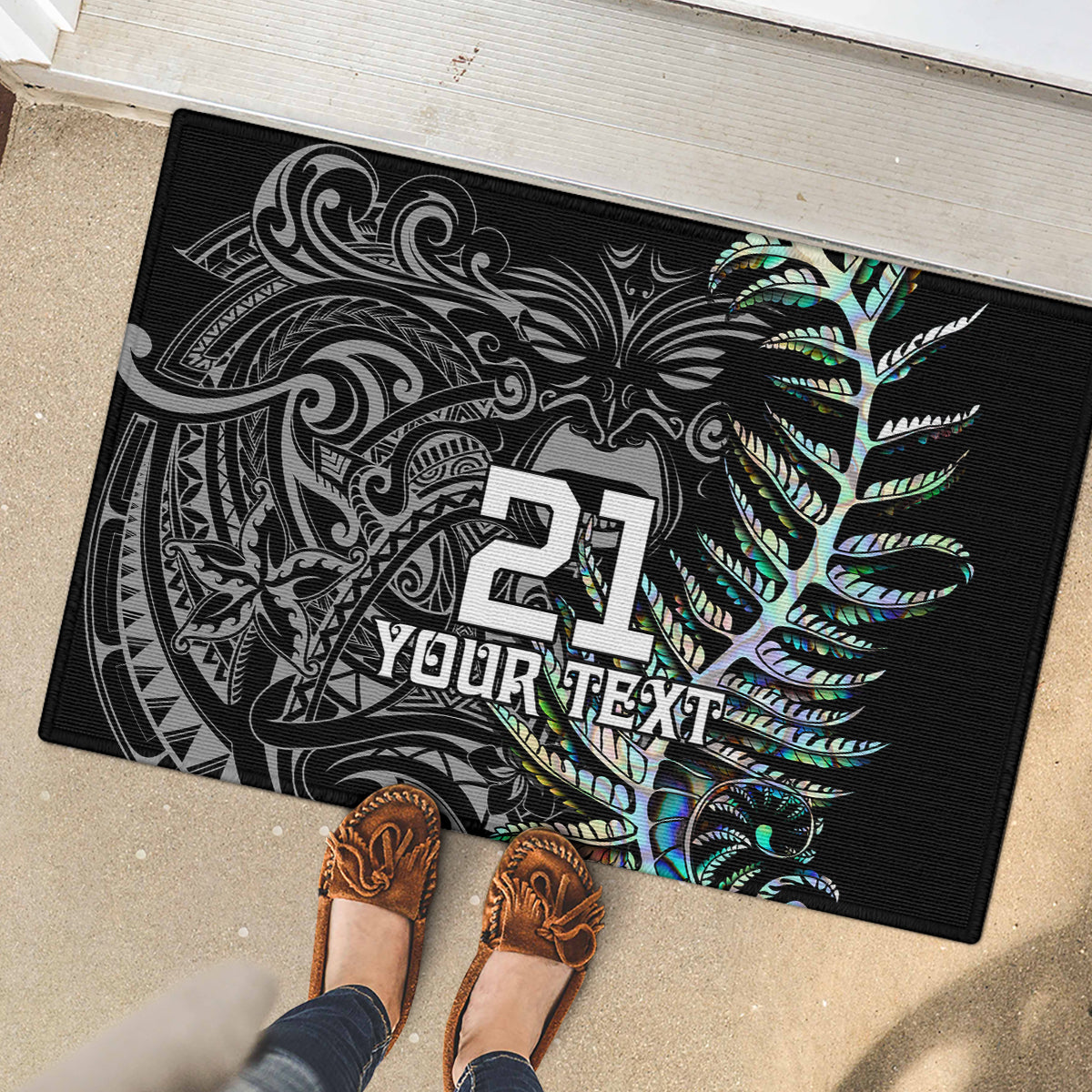 custom-new-zealand-rugby-rubber-doormat-nz-black-fern-champions-history-with-papua-shell