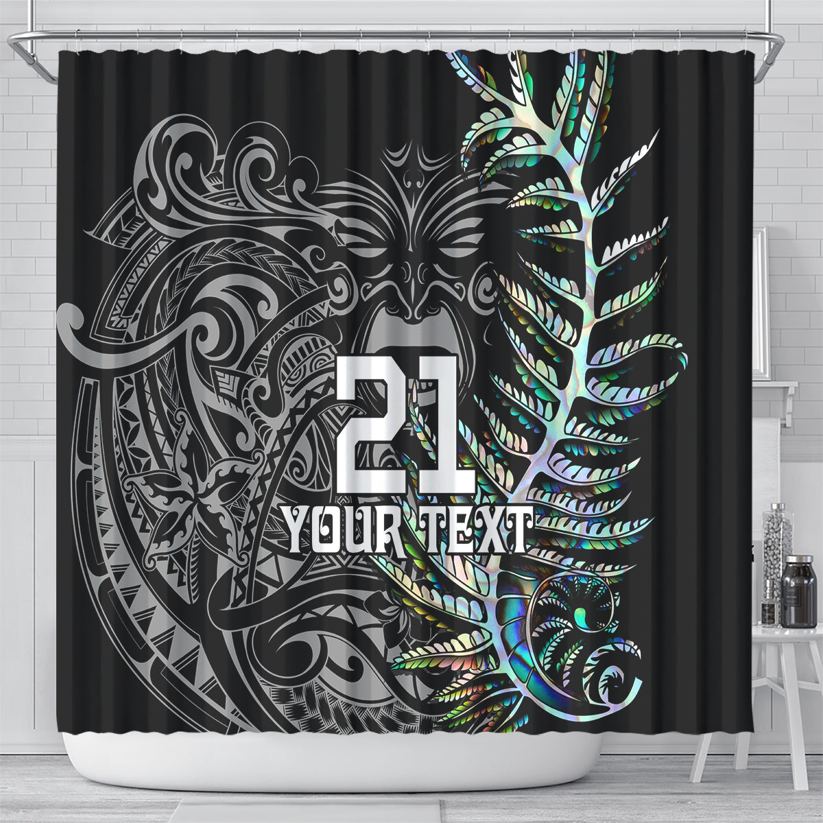 custom-new-zealand-rugby-shower-curtain-nz-black-fern-champions-history-with-papua-shell