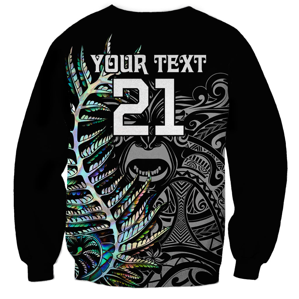 Custom New Zealand Rugby Sweatshirt NZ Black Fern Champions History With Papua Shell - Vibe Hoodie Shop