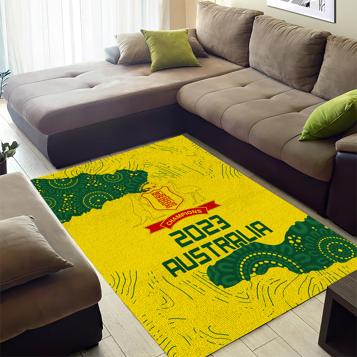 Australia Cricket Area Rug History Commemorative World Cup Winners - Vibe Hoodie Shop