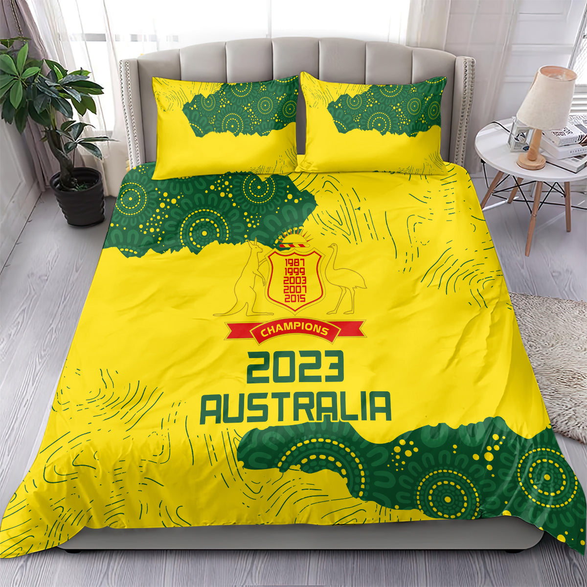 Australia Cricket Bedding Set History Commemorative World Cup Winners - Vibe Hoodie Shop