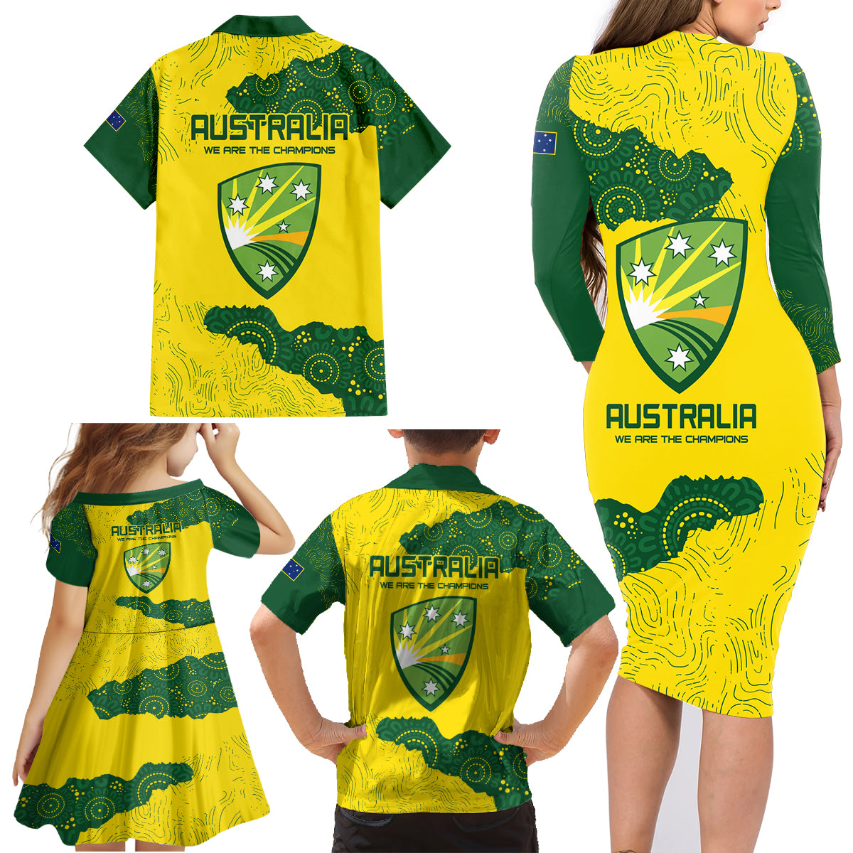 australia-cricket-family-matching-long-sleeve-bodycon-dress-and-hawaiian-shirt-history-commemorative-world-cup-winners