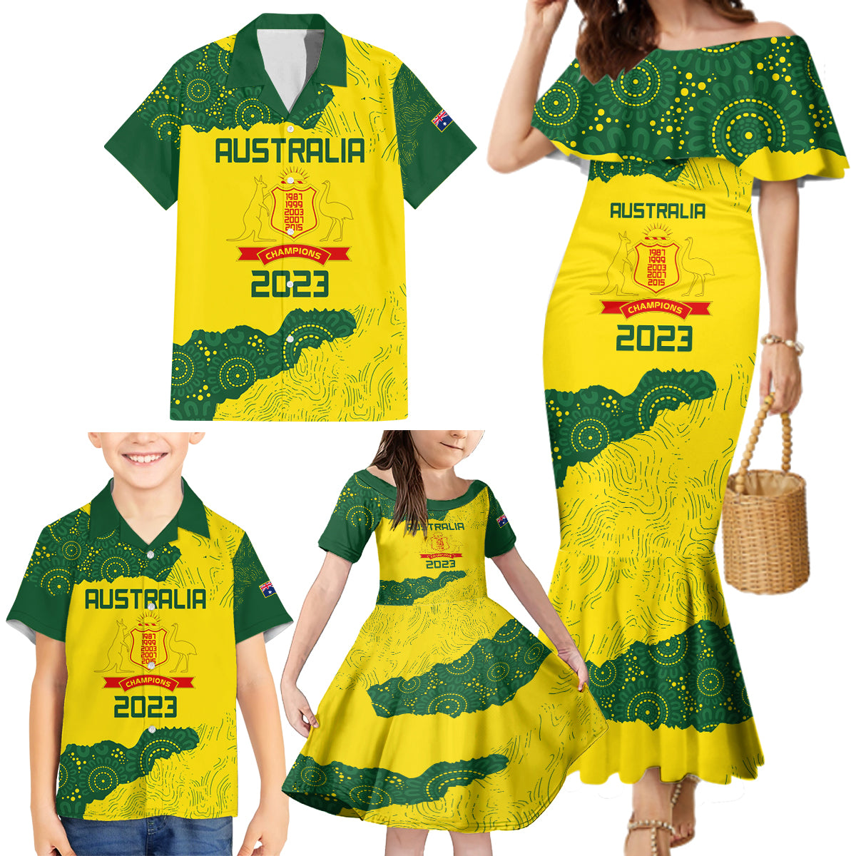 australia-cricket-family-matching-mermaid-dress-and-hawaiian-shirt-history-commemorative-world-cup-winners