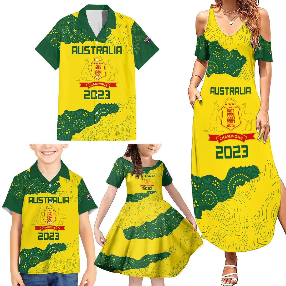 australia-cricket-family-matching-summer-maxi-dress-and-hawaiian-shirt-history-commemorative-world-cup-winners