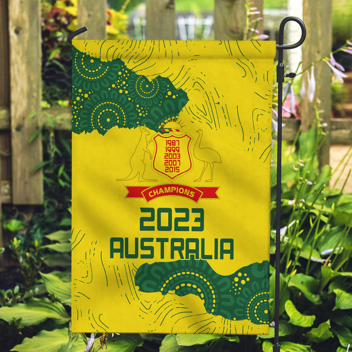 Australia Cricket Garden Flag History Commemorative World Cup Winners - Vibe Hoodie Shop