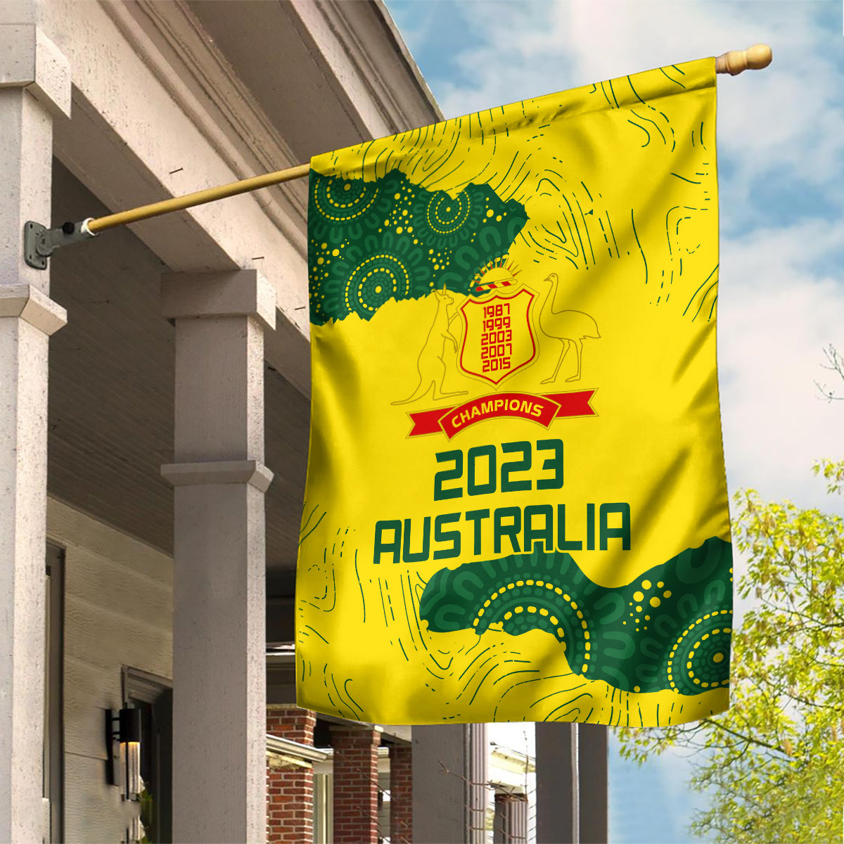 Australia Cricket Garden Flag History Commemorative World Cup Winners - Vibe Hoodie Shop