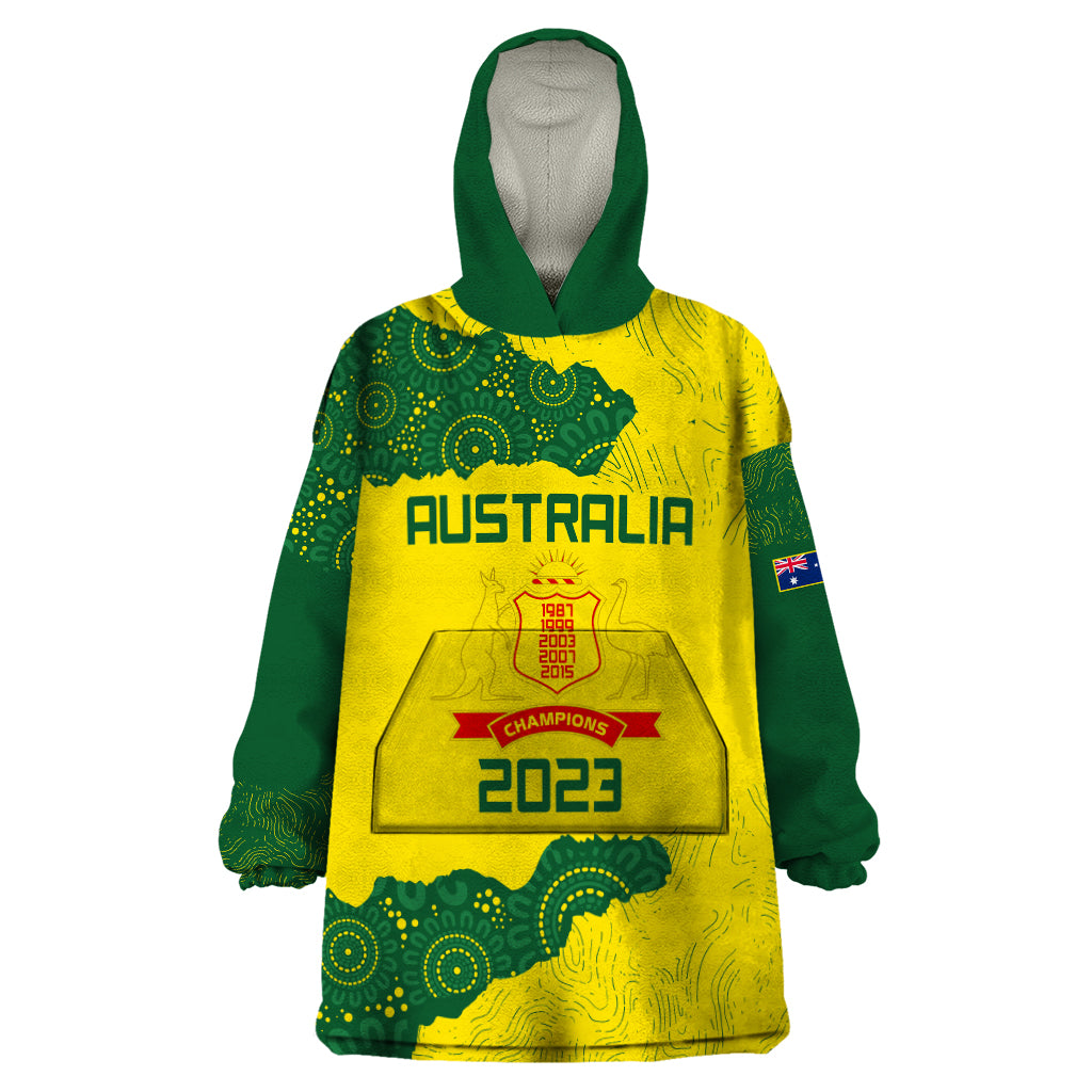 Australia Cricket Wearable Blanket Hoodie History Commemorative World Cup Winners - Vibe Hoodie Shop