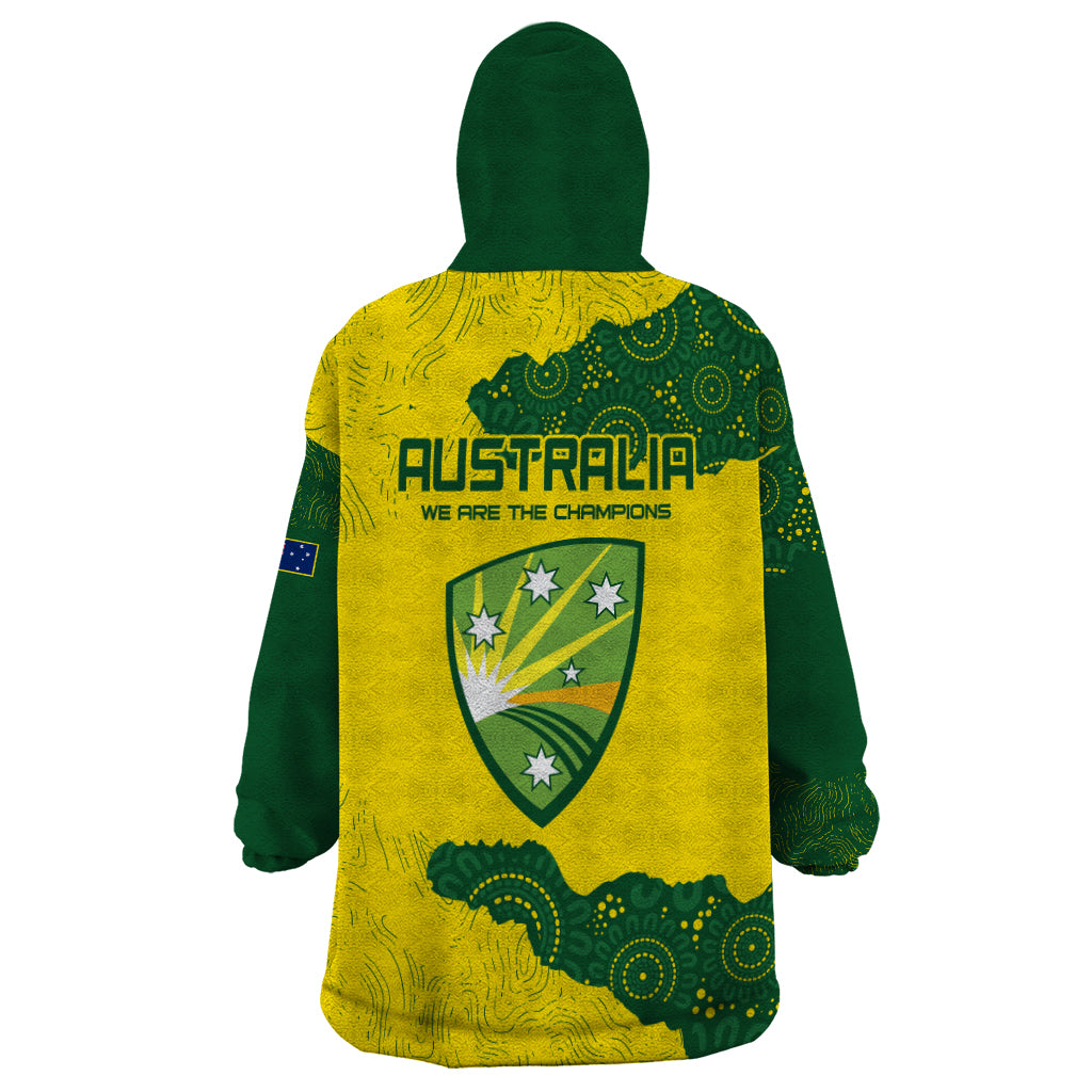 Australia Cricket Wearable Blanket Hoodie History Commemorative World Cup Winners - Vibe Hoodie Shop