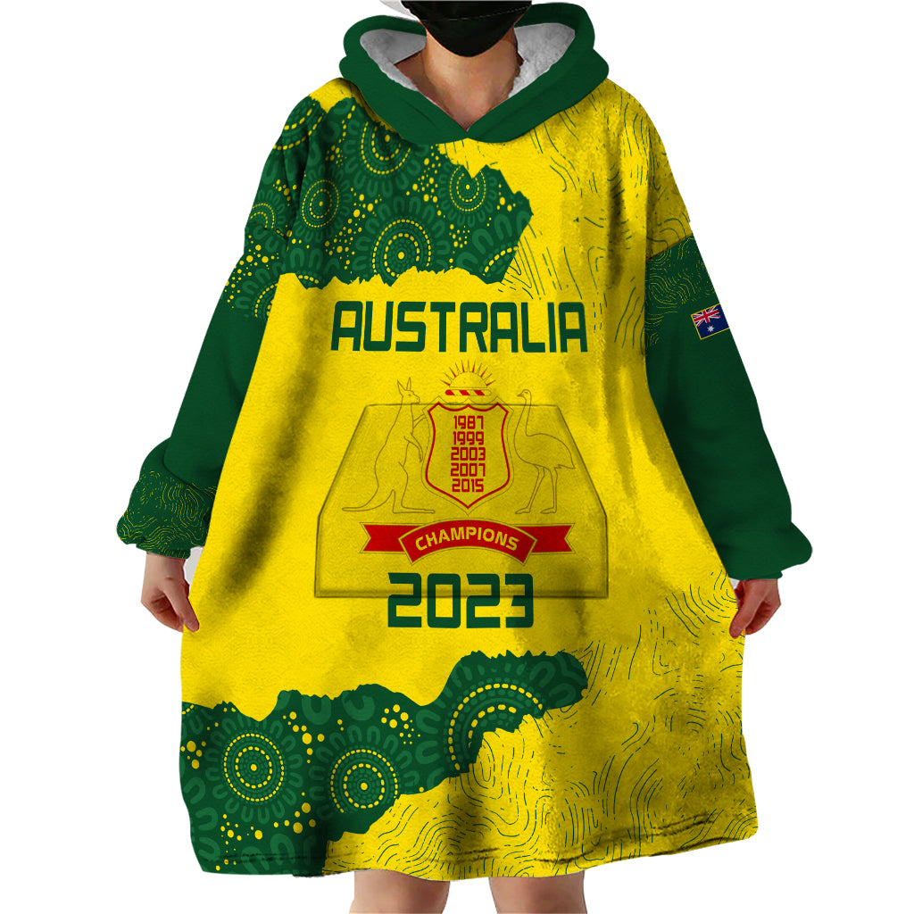 Australia Cricket Wearable Blanket Hoodie History Commemorative World Cup Winners - Vibe Hoodie Shop