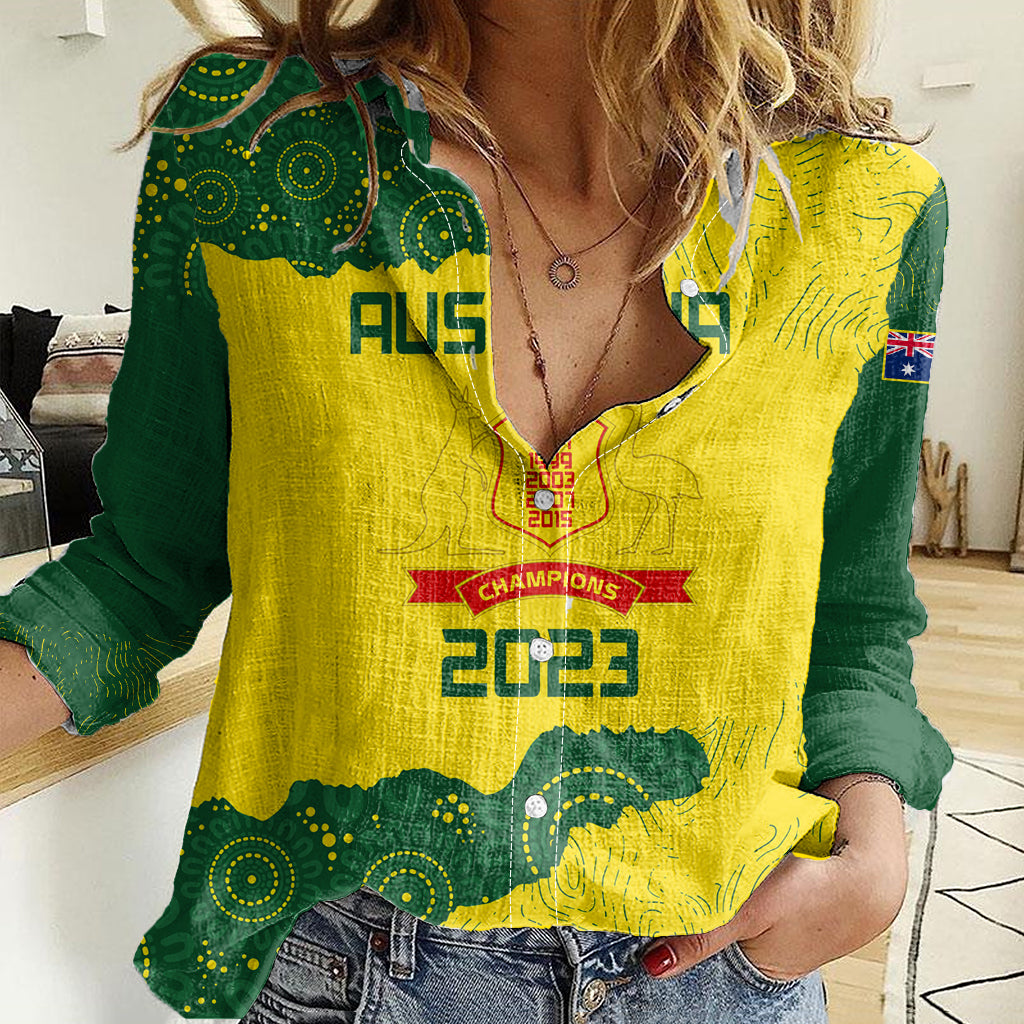 Australia Cricket Women Casual Shirt History Commemorative World Cup Winners - Vibe Hoodie Shop