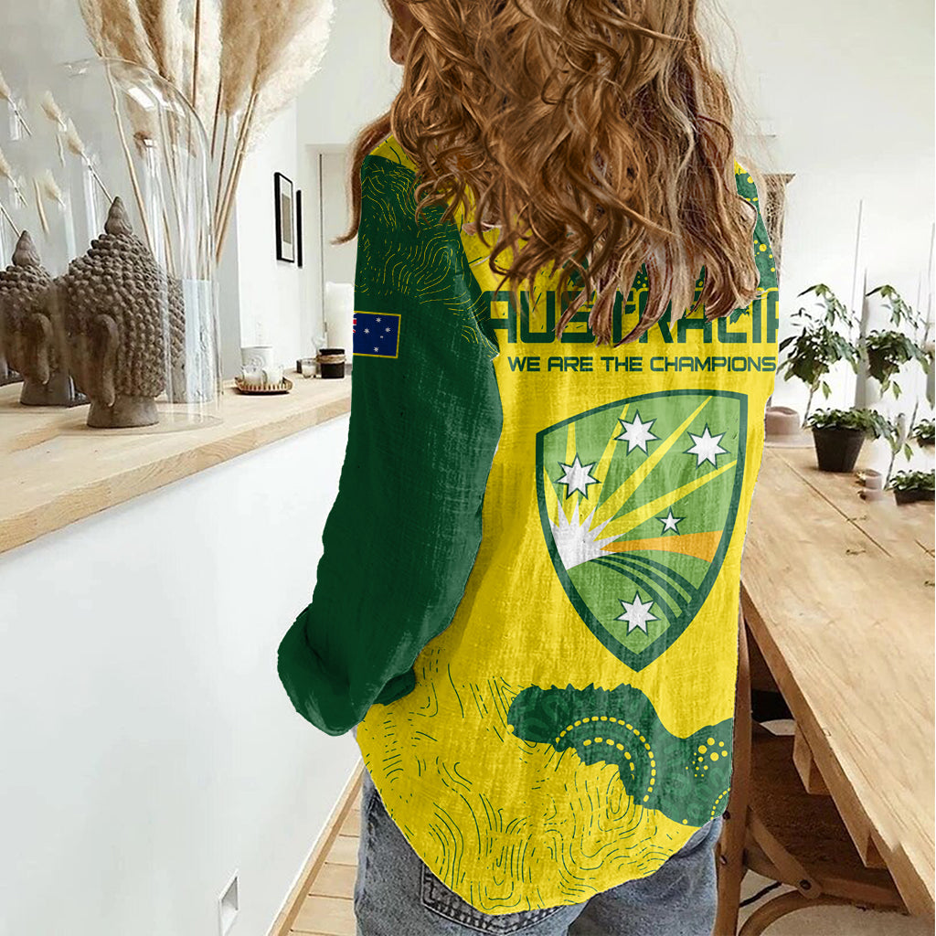 Australia Cricket Women Casual Shirt History Commemorative World Cup Winners - Vibe Hoodie Shop