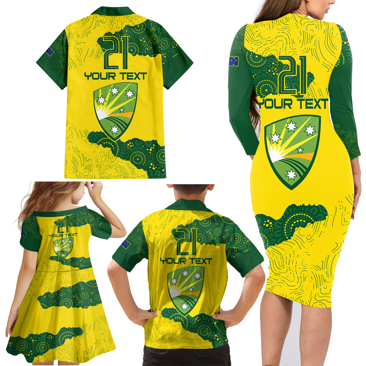 custom-australia-cricket-family-matching-long-sleeve-bodycon-dress-and-hawaiian-shirt-history-commemorative-world-cup-winners