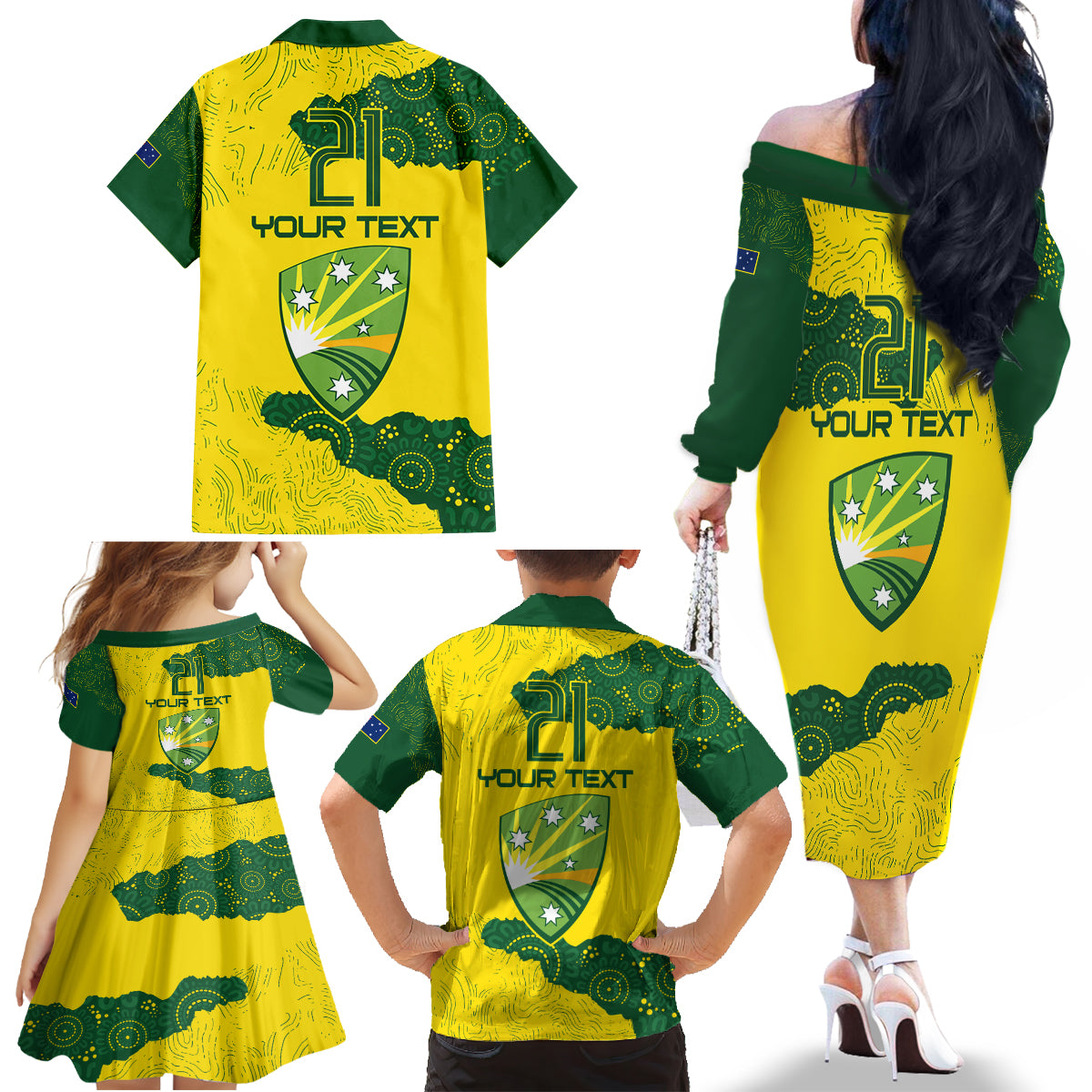 custom-australia-cricket-family-matching-off-shoulder-long-sleeve-dress-and-hawaiian-shirt-history-commemorative-world-cup-winners