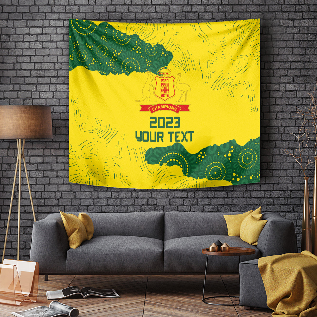 Custom Australia Cricket Tapestry History Commemorative World Cup Winners - Vibe Hoodie Shop