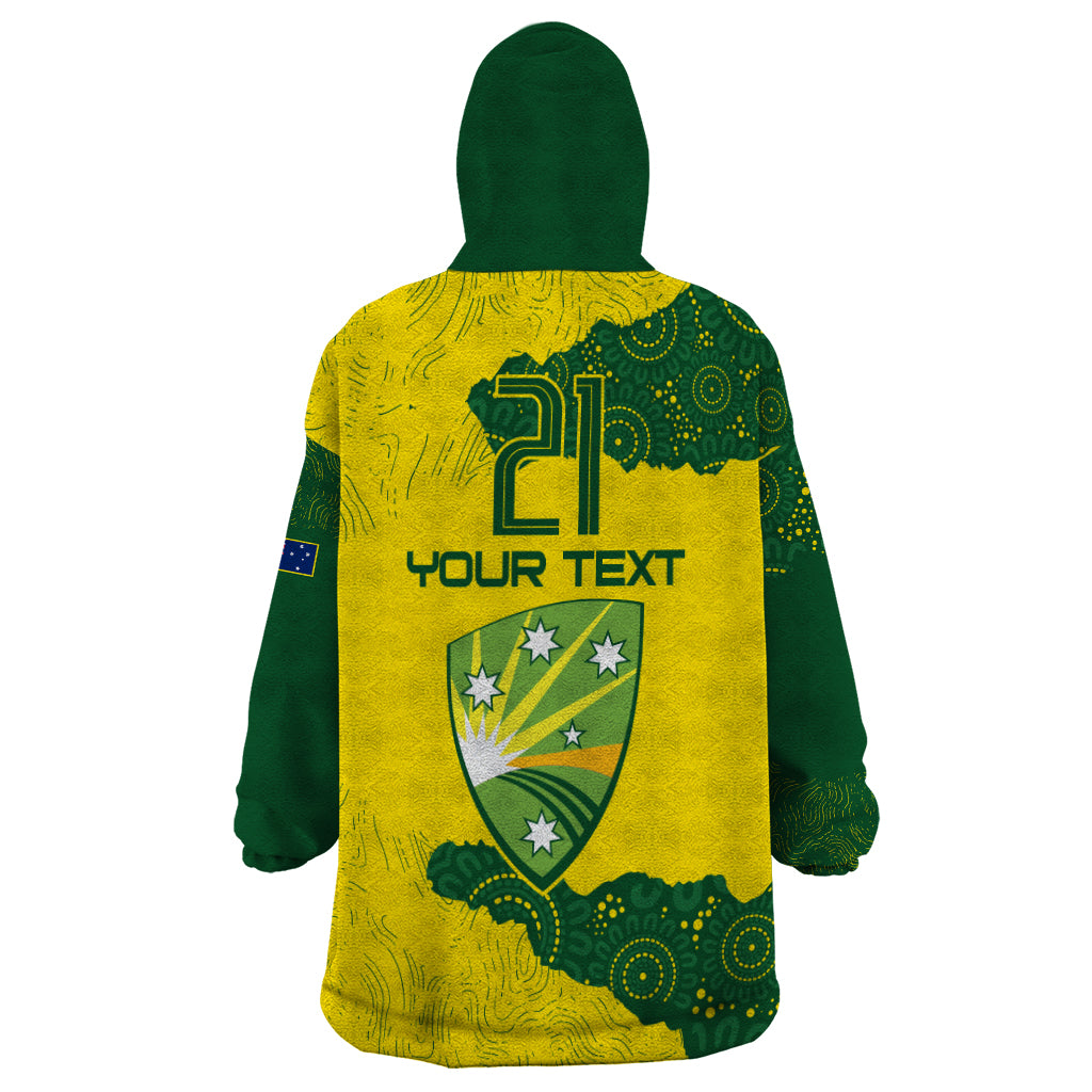 Custom Australia Cricket Wearable Blanket Hoodie History Commemorative World Cup Winners - Vibe Hoodie Shop