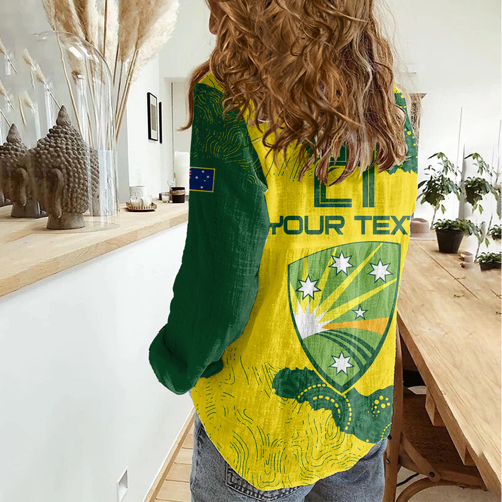 Custom Australia Cricket Women Casual Shirt History Commemorative World Cup Winners - Vibe Hoodie Shop