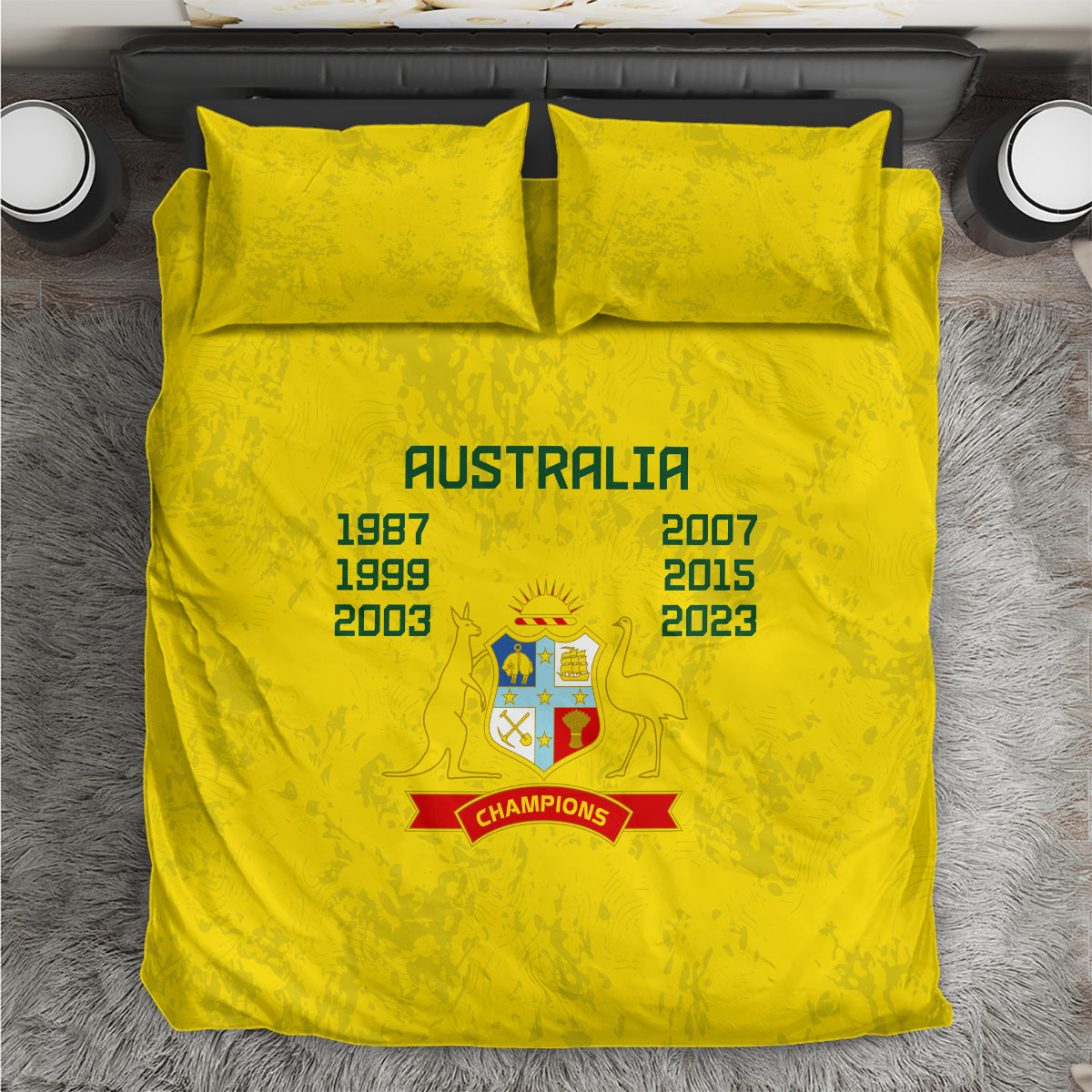 Australia Cricket Bedding Set History Champions World Cup Unique - Vibe Hoodie Shop