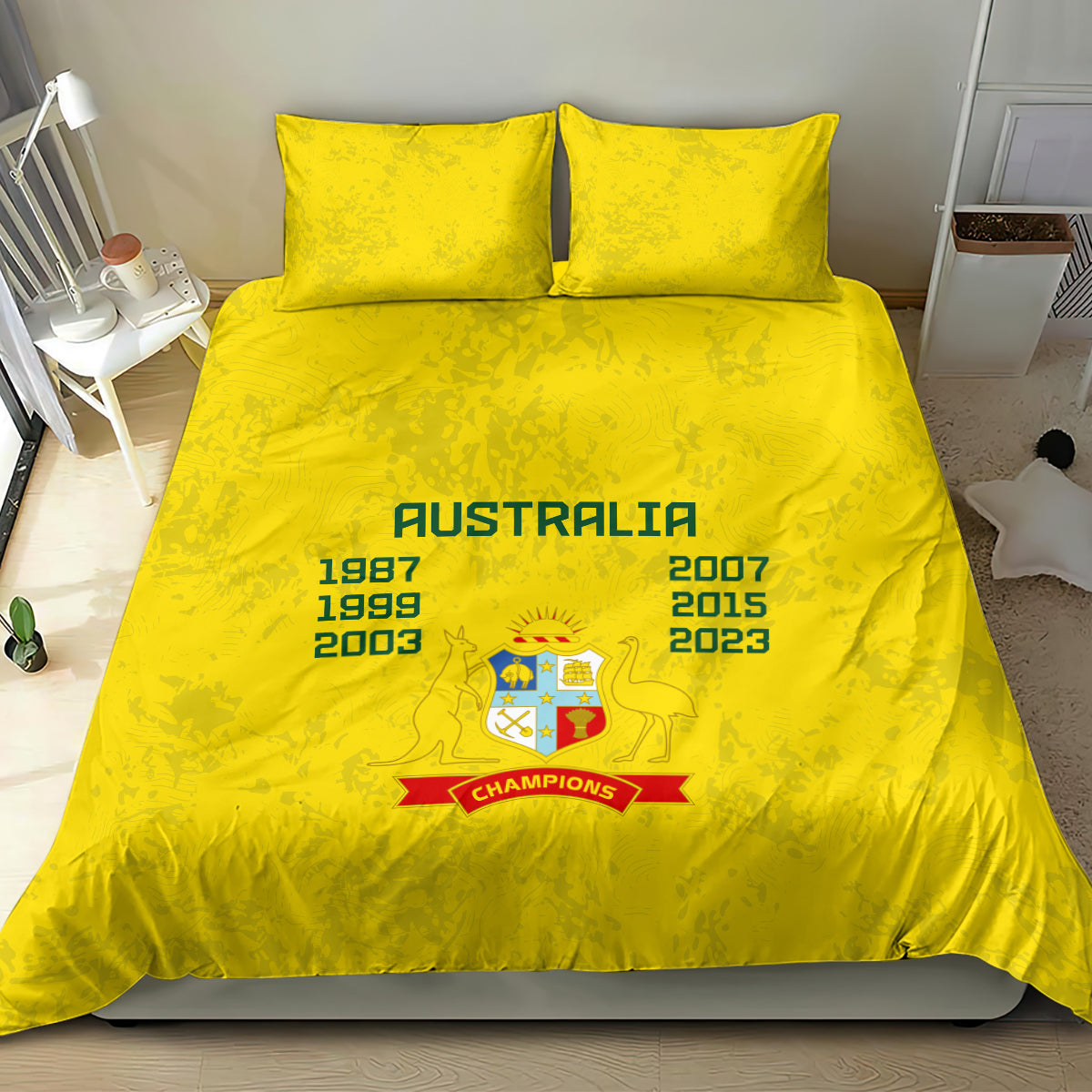 Australia Cricket Bedding Set History Champions World Cup Unique - Vibe Hoodie Shop