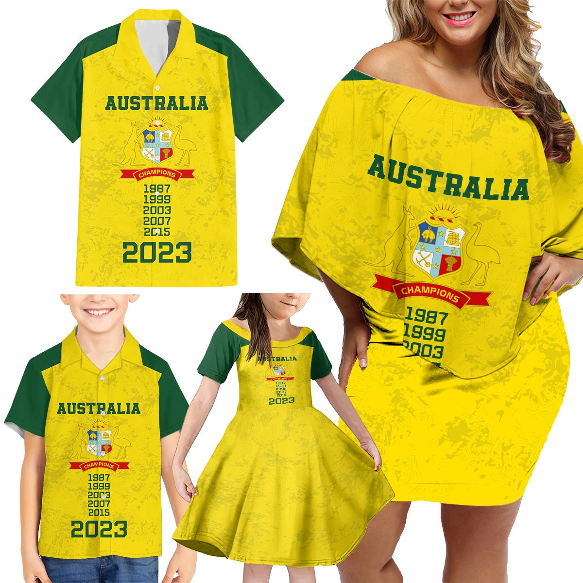 australia-cricket-family-matching-off-shoulder-short-dress-and-hawaiian-shirt-history-champions-world-cup-unique