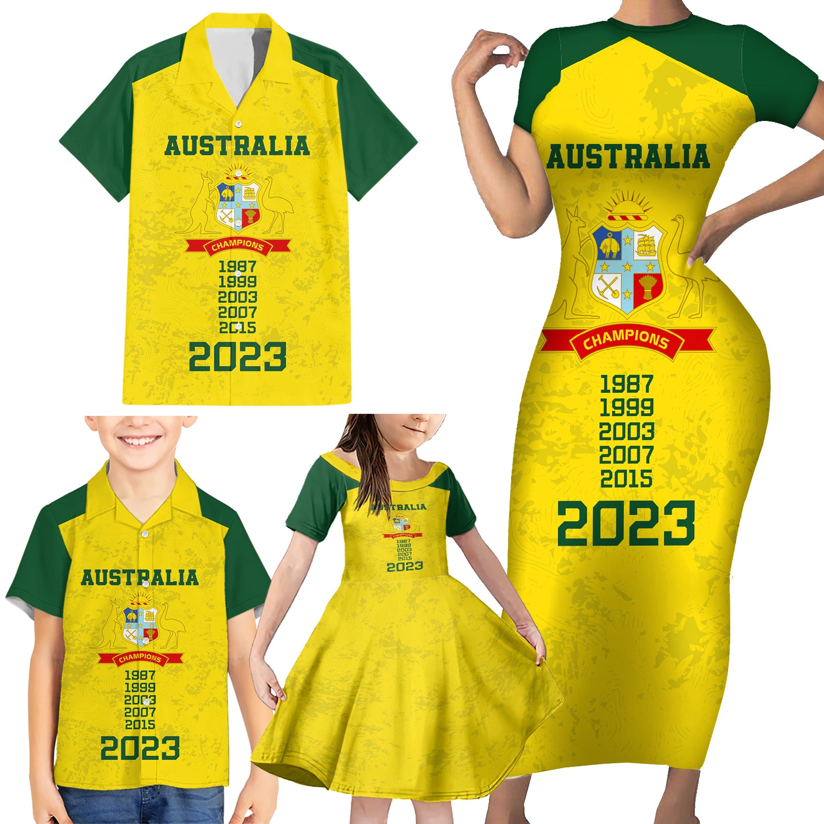 australia-cricket-family-matching-short-sleeve-bodycon-dress-and-hawaiian-shirt-history-champions-world-cup-unique