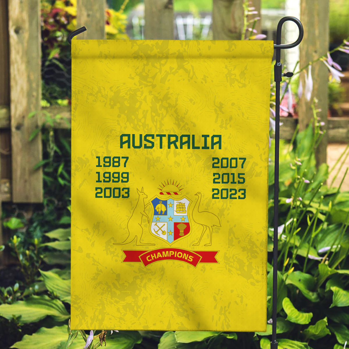 Australia Cricket Garden Flag History Champions World Cup Unique - Vibe Hoodie Shop