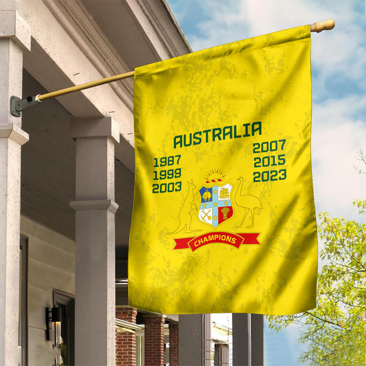 Australia Cricket Garden Flag History Champions World Cup Unique - Vibe Hoodie Shop