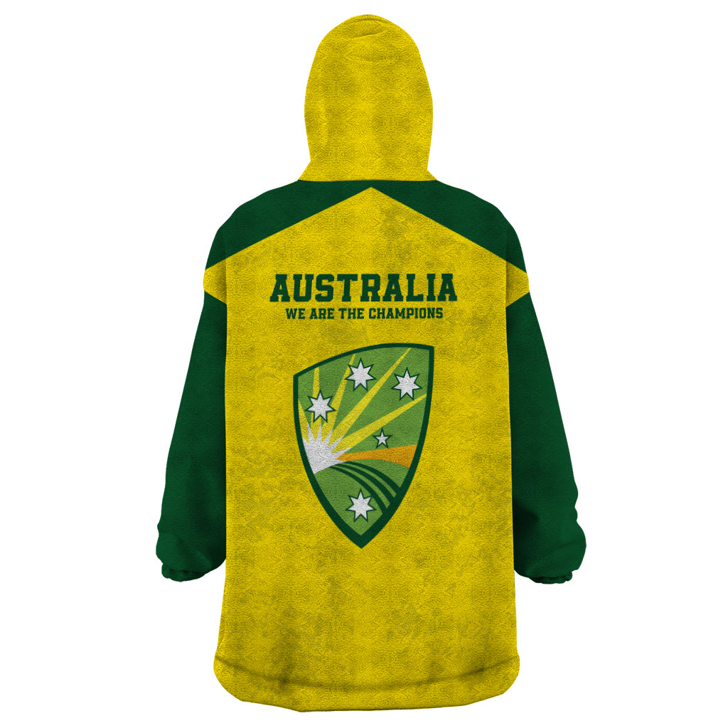 Australia Cricket Wearable Blanket Hoodie History Champions World Cup Unique - Vibe Hoodie Shop